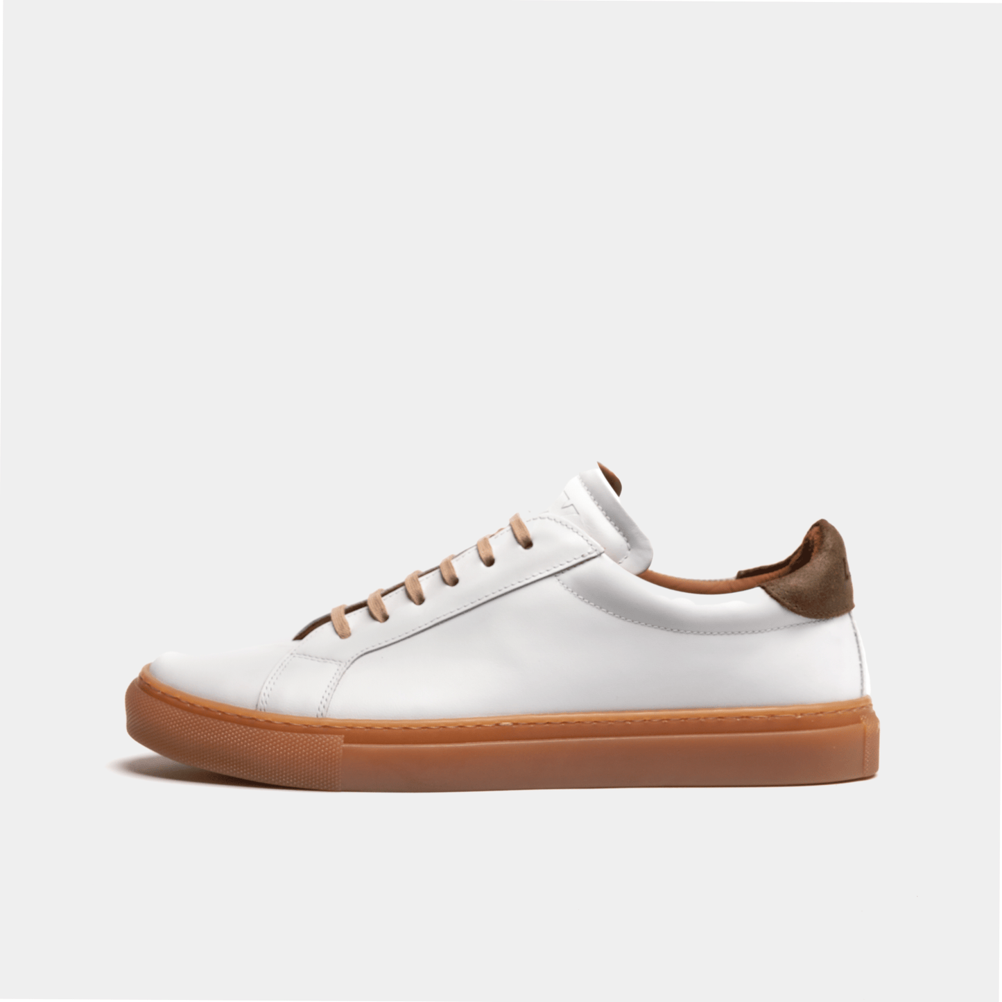 ANCOATS // WHITE & TRUFFLE-MEN'S SNEAKER | LANX Proper Men's Shoes