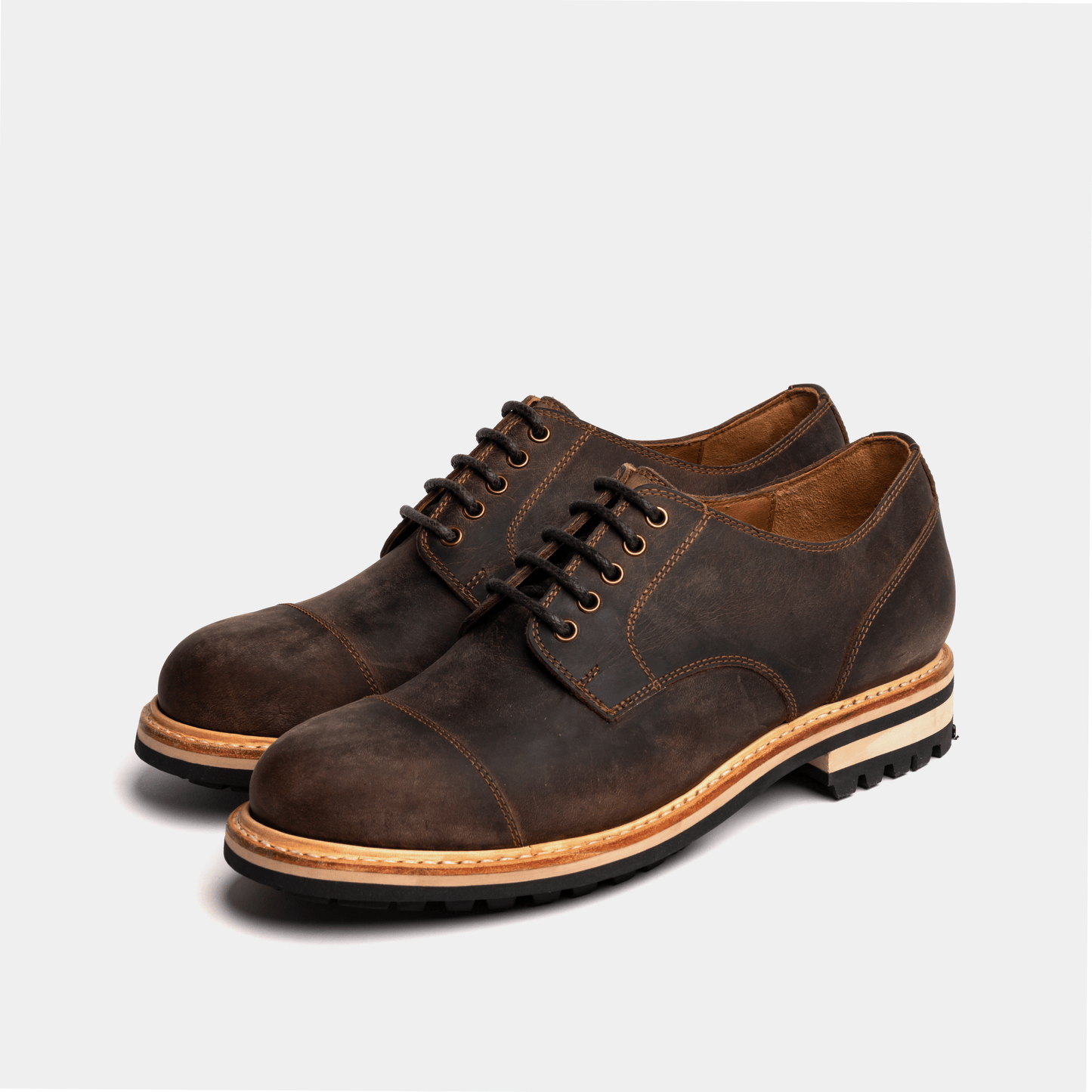 HOWGILL // BROWN DISTRESSED-MEN'S SHOE | LANX Proper Men's Shoes