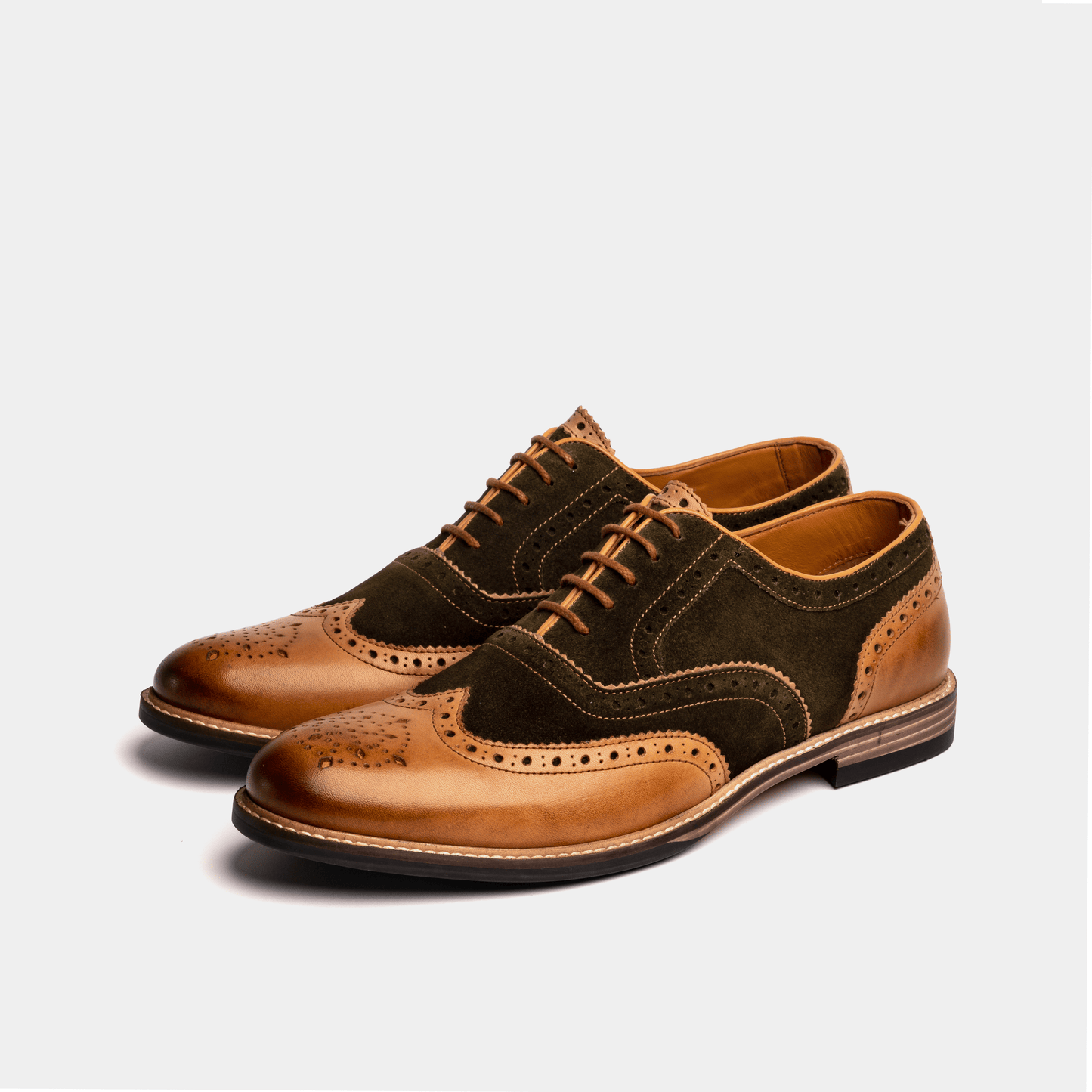 SHIREBURN // KHAKI & TAN-MEN'S SHOE | LANX Proper Men's Shoes